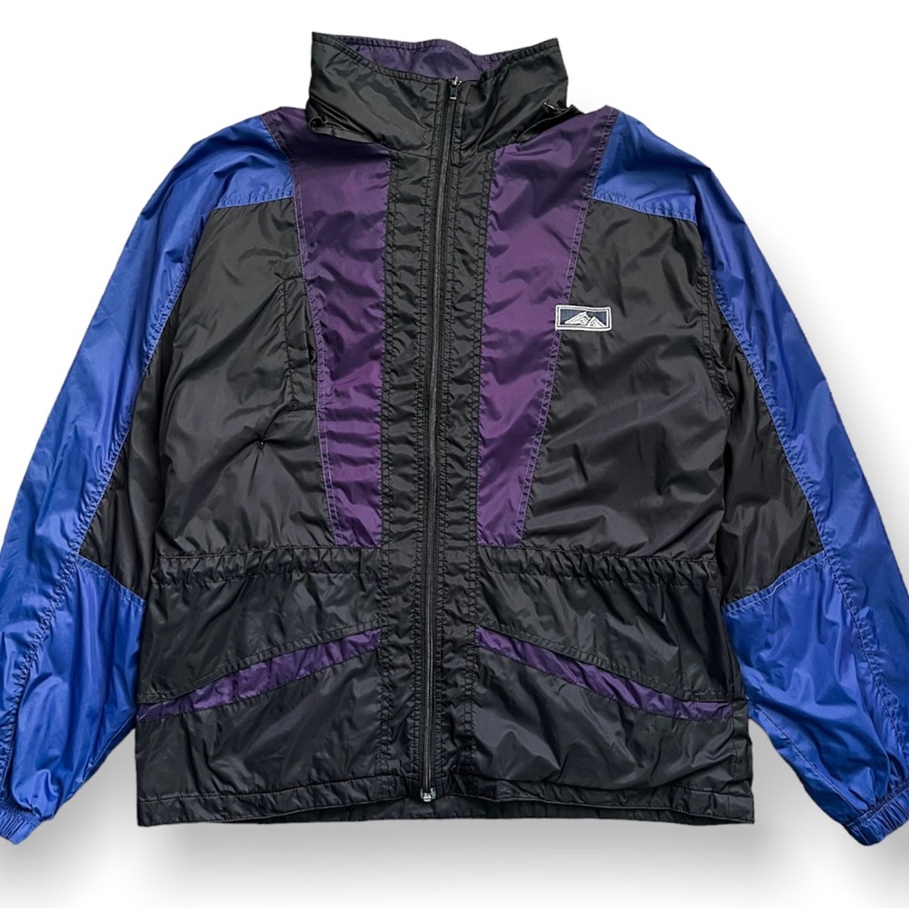 Medium Vintage 90s Misty Mountain Purple and Blue Windbreaker